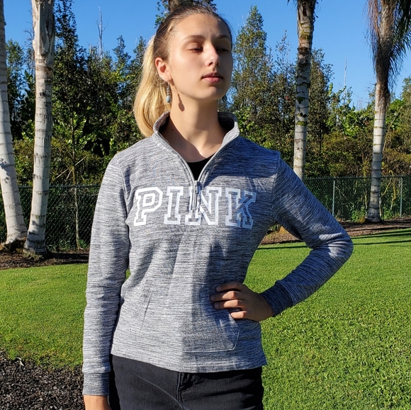 PINK Victoria's Secret half zip pullover sweater S - Picture 3 of 12